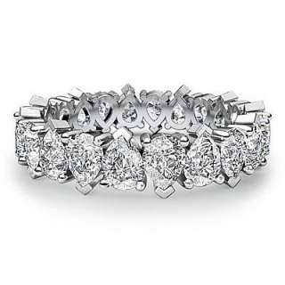   New Diamond Wedding Ring Eternity Band 14k White Gold sz4.25  