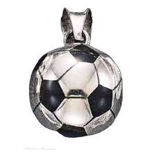  Sterling Silver Soccer Ball Pendant Jewelry