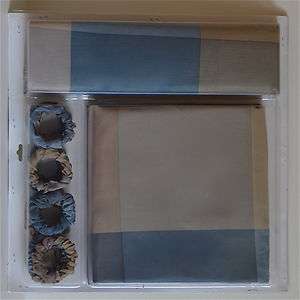 MATCHING BATH SET Blue/Taupe/Beige Window Curtain/Fabric Shower 