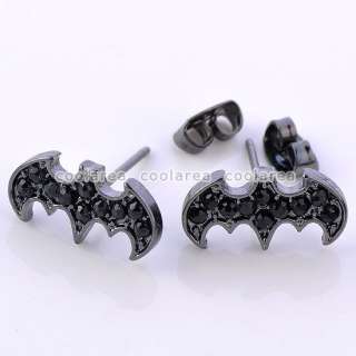   Crystal Superman Batman Symbol Ear Studs/ Ring Earrings Jewelry  