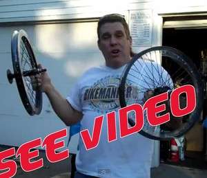 Bike BMX Wheel FLIP FLOP BLACK Alloy 20 Front Rear Set Weinmann RIMS 