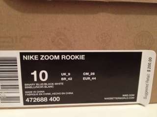 Nike Zoom Rookie   Binary Blue   Size 10   Penny Hardaway   Foamposite 