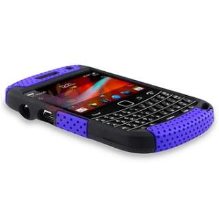 For Blackberry Bold 9900 9930 Blue+White Meshed Cover Case  