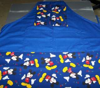 Mickey Mouse on Blue Professional Kitchen Apron NEW  