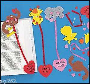 Valentine Zoo Animal Bookmark Craft Kit 4 Kids ABCraft  