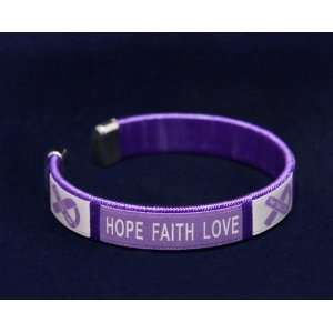   Fabric Bangle Bracelet   Hope, Faith, Love (Child Size 25 Bracelets