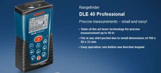 Bosch Laser Rangefinder DLE 40 Professional 40M Metric  