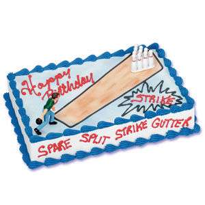 MALE BOWLING Cake Kit Birthday party favors supplies  