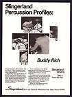 1975 buddy rich 5 photo slingerland drums print ad  