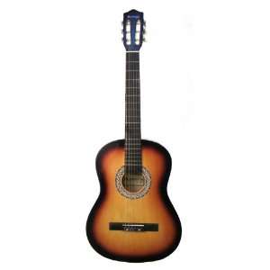 39 Inch 3/4 Student Beginner Sunburst Classical Nylon String Guitar 