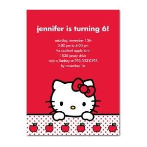  Birthday Party Invitations   Hello Kitty Little Apples By 