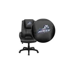   Carolina Aiken Pacers Embroidered Black Leather Executive Office Chair