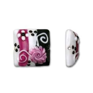  Black, White, and Pink Pillow Bead