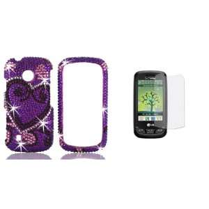 Diamond Bling Snap on Hard Shell Protector Faceplate Cover Case for LG 