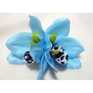  NEW Blue Rockabilly Orchid Flower Hair Clip, Limited 
