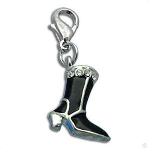   Pendant   black lady boot #8206, bracelet Charm  Phone Charm Jewelry