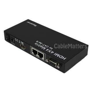 Cable Matters 4X4 HDMI Matrix Switcher Extendable by Cat6  