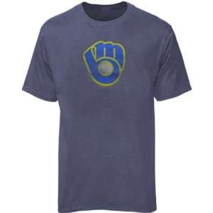  Majestic Milwaukee Brewers Heather Blue Big Time Play T 