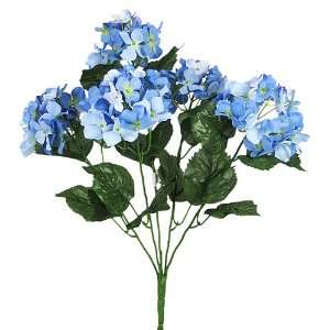    HYDRANGEA SILK WEDDING FLOWER BOUQUET BUSH BLUE 032