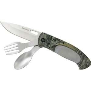 Browning Knives 971 Campmate Folding Knife, Fork and Spoon Set with 