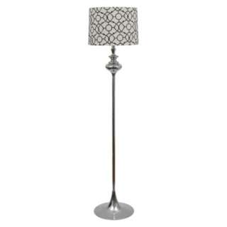 BRUSHED STEEL Silver Trumpet Base Floor Lamp.Opens in a new window