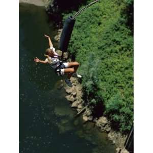  Bungee Jumping, Feather River, California, USA Premium 