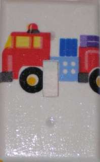 PLANES TRAINS & TRUCKS Switchplate made with Olive Kids  