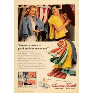  1942 Ad Cannon Towels Sheets Hosiery Outdoor Sports 