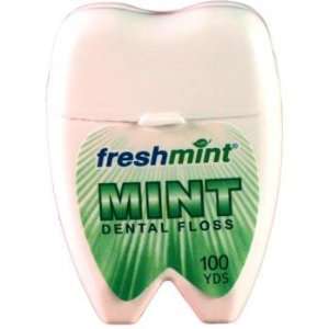     Freshmint 100 Yard Mint Waxed Dental Floss Case Pack 72   4010738