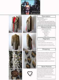 Vtg Leopard Animal Print Coat Jacket Sweater Car Coat SWING Knit 