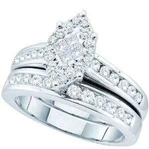07cttw Diamond Cluster Bridal Ring ( Size 7 H I Color, I1 I2 Clarity 