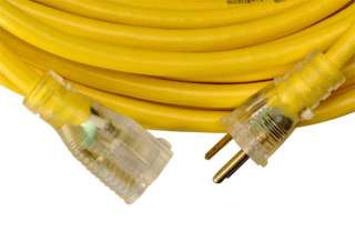   Contractor Extension Cord with Lighted Ends, 25 Feet