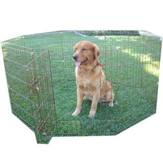 42 Brown Exercise 8 Pen Fence Dog Crate Cat Kennel  