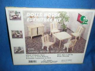 Mini Furniture Kit Doll House Dining Room Set Do It Yourself 1 1 