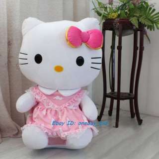 Sanrio Cute Hello Kitty Plush Doll Toy Pink Dress 18H  