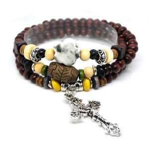   Christian Cross Leather Scripture Bible Bracelet Religious Jewelry