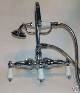   Shower Faucet with Polished chrome Drain and Offset Bath Supplies