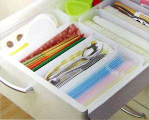   Kitchen Expandable Grid Drawer Organizer Tray Case Divider Storage Box
