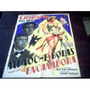 Original Mexican Movie Poster Mi Noche De Bodas La Engañadora Maria 