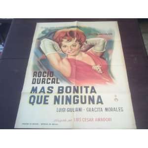   Poster Mas Bonita Que Ninguna Rocio Durcal Luis Cesar Amadori 1965