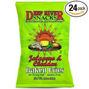 Deep River Snacks Baked Fries Jalapeno & Cheddar, 1.5 Ounce Bags (Pack 