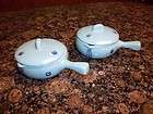 vintage cronin blue tulip french casseroles with lids expedited