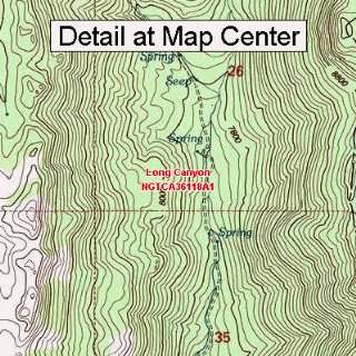  USGS Topographic Quadrangle Map   Long Canyon, California 
