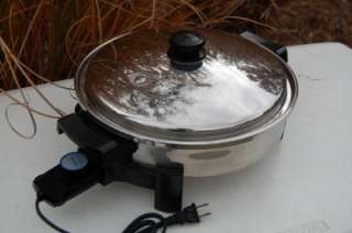 SALADMASTER ELECTRIC SKILLET 12 In OIL CORE FRYPAN 7256  