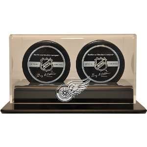  Caseworks Detroit Red Wings 2 Puck Display Case Sports 