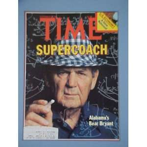 Bear Bryant Alabama Football Coach September 29 1980 Time Magazine 