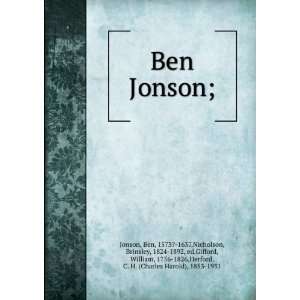  Ben Jonson; Ben Nicholson, Brinsley, ; Gifford, William 
