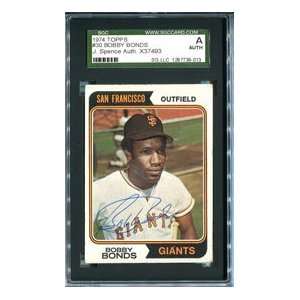 Bobby Bonds Autographed 1974 Topps Card