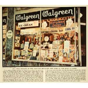 1935 Print Charles Walgreen Drugs Window Leon Lascoff Store Manhattan 