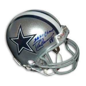 Drew Pearson Autographed/Hand Signed Dallas Cowboys Mini Helmet with 